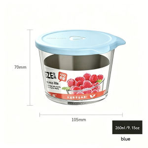 4PCS Portable Thicken Glass Sealed Jars Snacks Nuts Grain Food Storage Box Moisture-proof with Lid