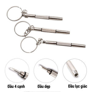 Móc Khóa Tua Vít mini đa năng sửa chữa kính đồng hồ điện thoại