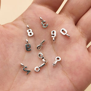 [fenggongshuode] 10Pcs Set Alloy Mix Arabic Numerals Charms Pendant Jewelry DIY Making Crafts