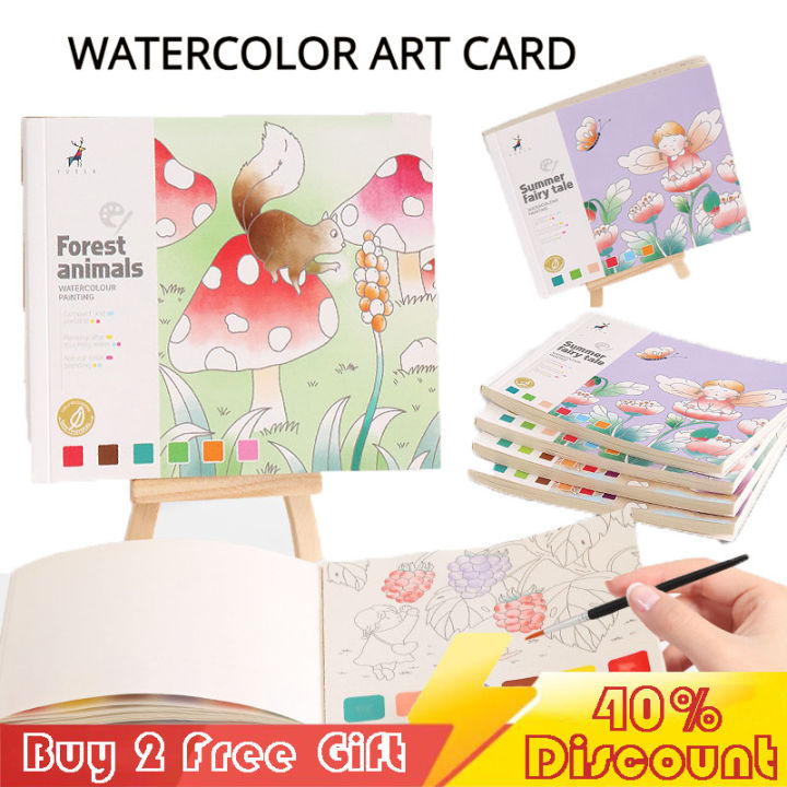 20 Sheets Painting Coloring Book Set with Paintbrush Graffiti ...