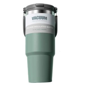 Large Capacity Stainless Steel Water Bottle Vacuum Thermal Insulation Coffee Mug Beverage Container with Straw Lid