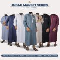 Baju Jubah Gamis Muslim Pria Saudi Dewasa Manset Lengan Panjang Jumbo Size XXL-XXXL. 