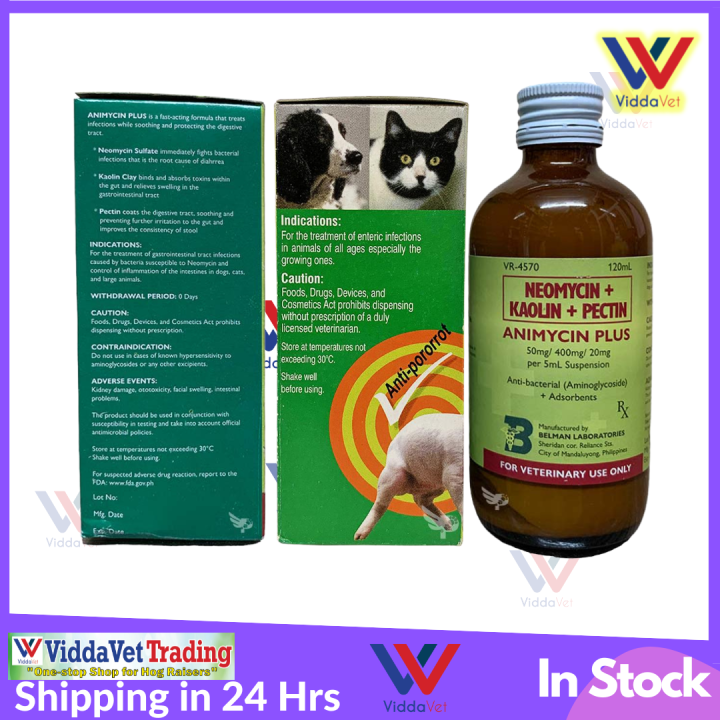 Animycin plus anti-diarrhea 60ml/120ml/ 240ml for animals pets pigs ...