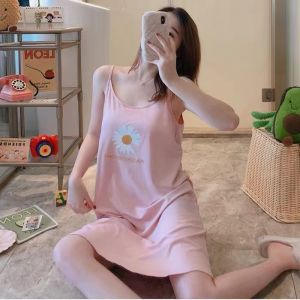JayJayfashion 146 ชุดนอนกระโปรงสายเดี่ยว ชุดนอนแฟรชั่นต้อนรับหน้าร้อน ผ้านูม ผ้าสบาย