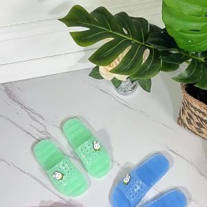 [Free Shipping] Transparent Crystal Slippers For Women Summer Indoor Flat-Soled Non-Slip Soft-Bottom Comfortable Jelly Shoes Home Slippers