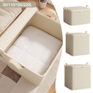 GTRBFDS with Handle Clothes Storage Bins Foldable Clothes Organizer Quilt Storage Bag Dust-Proof Moving Storage Quilt Bag for Home
