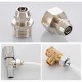 Brass water filter adapter for faucet Threaded tube adapter for connecting water supply filter water filter pipe hose fitting (male thread G1/2, OD 1/4). 