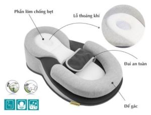 SUPERESS Portable Baby Bed Stereotype Infant Crib Folding Travel Cot Anti-mud Sleep Positioning Pillow Wedge Anti-reflux Cushion