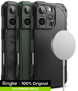 Ringke Rugged Gear Magnetic Compatible with iPhone 16 Pro Max Case Cover [Strong Magnet] Flexible Durable Anti-Slip TPU Shockproof Bumper Full Protection iPhone 16 Pro Max Back Cover
