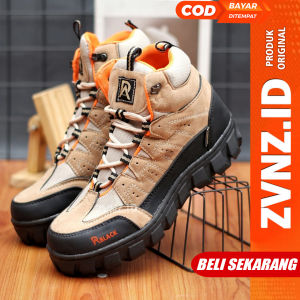 ZVN Grimaldo Sepatu Pria Boots Safety High Kerja Proyek Gunung Hiking Trekking