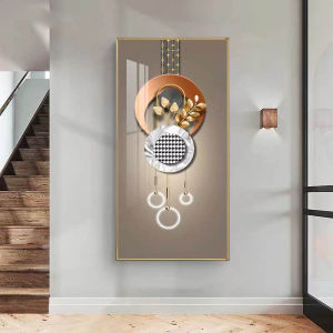 Himalaya Painting Flower Abstract Design Fiber Glass with Aluminum Frame Sintraboard Decoravite Wall No Light