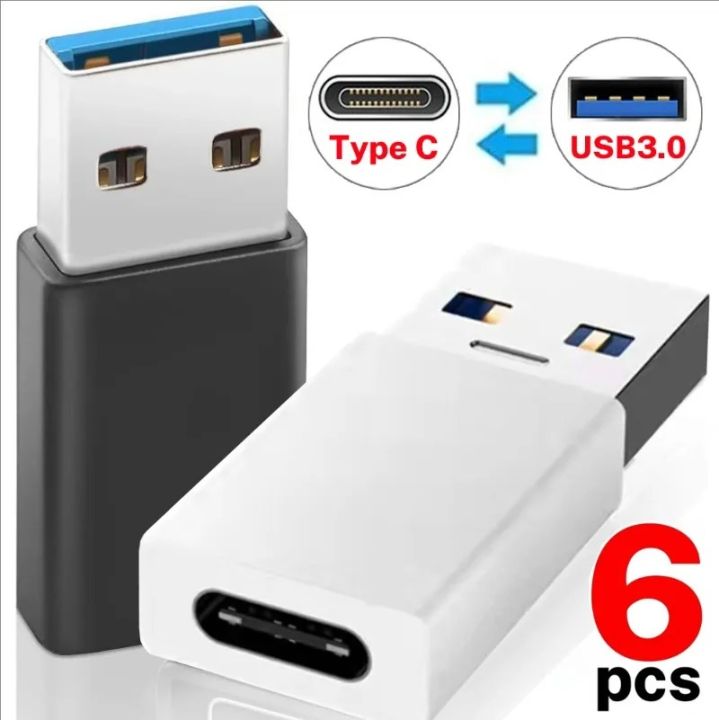 6/3/1Pcs USB 3.0 To Type C Data Adapter OTG USB Male To USB C Female ...