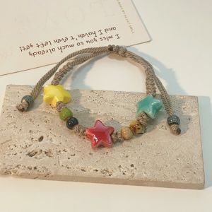 New summer dopamine pentagram beaded bracelet fashion temperament personality niche design sweet versatile jewelry