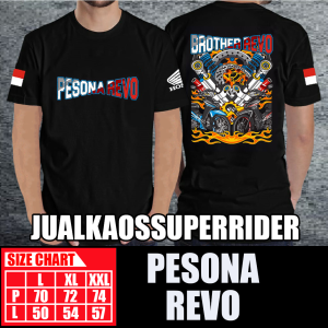 BAJU KAOS DISTRO PESONA REVO BLACK