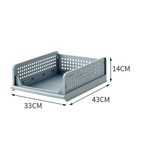 PORMA Detachable Wardrobe Organizer Drawer Plastic Storage Basket with Layered Partitions Drawer Storage Basket Groove Design Stable and Not Easy to Fall