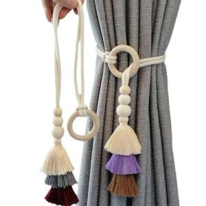 OPEAREY Elegant Curtain Tiebacks Decorative Tassel Window Curtain Buckles Simple Curtain Holdback Home Decor