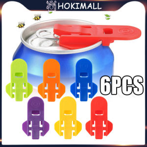 6PCS Easy Can Opener Bottle Opener Plastic Drink Lid Random Color Easy To Use Kitchen Accessories Cool Gadgets
