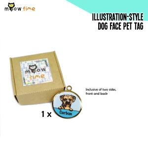 MeowTime: Illustration Dog Breed Dog Tag and Keychain