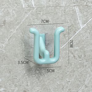 Slipper Rack Wall Mounted Slippers Organizer Hook Bathroom Shoe Hanging Rack Self-Adhesive Multifunctional Hooks