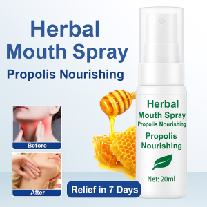 Herbal Soothing Mouth Spray Gentle Propolis Moisturizing Mouth Spray Soothes Throat Discomfort And Refreshes Breath