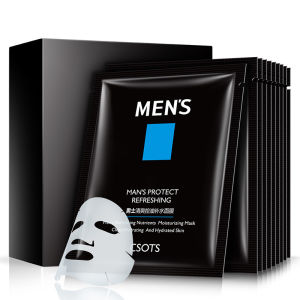 Mens Refreshing Nutrients Moisturizing Mask Clean Hydrating And Hydrated Skin 【25gx 10 Sheet】洁芙泉男士清爽控油补水隐形面膜
