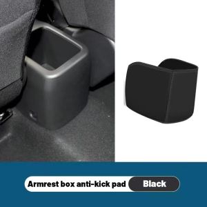 High quality for Nissan Kicks 2015 2016 2017 2018 2019 2020 2021 Car Dedicated armrest box anti kick pad rear air vent Microfiber Leather protection cover pad car interior accessories
