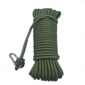 【COD + Local Seller】10 meters 10mm Utility Rope with 2 Steel Carabiner Outdoor Activities Rescue/Safety/ Escape/Climbing Safety Rope Climbing Rappelling Rescue Escape