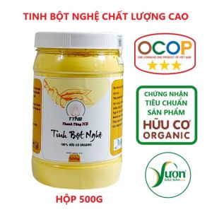 Tinh bột nghệ hữu cơ Thanh Tùng Ninh Bình thành phần 100% nghệ vàng đạt tiêu chuẩn VietGAP