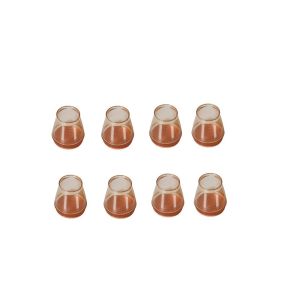 MUKANG 8pcs Round Chair Feet Cover Silicone Rubber Chair Feet Pads TPR with Felt Floor Protectors Furniture