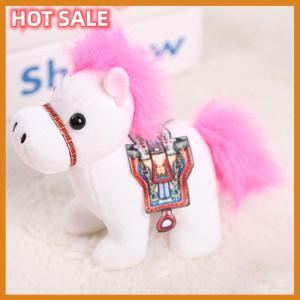 🔥🔥🔥dingdaocunz 10CM Cute Mini Horse Pendant Keychian Plush Toy Kawaii Animal Simulation Stuffed Doll Bag Decor Children Zodiac Horse Gifts