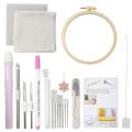 Punch Needle Kit Lightweight Needle Punch Kit Embroidery Punch Needle Kit with Adjustable Needle Punch Stainless Steel Punch Needle Tool for Wallet Clothes Insole masterly. 