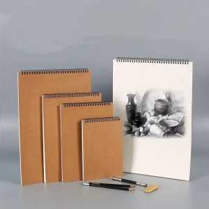 Watercolor Sketch Book Ring spiral 250GSM B5 A5 A6. (cover cokelat)