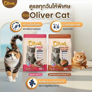 Oliver cat food โอลิเวอร์ อาหารแมว   ขนาด 1กิโลกรัม