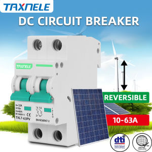 TAXNELE 2P DC 1000V L7 MCB Solar Mini Circuit Breaker Overload Protection Battery Switch 10A 16A 20A 25A 32A 40A 50A 63A Photovoltaic PV