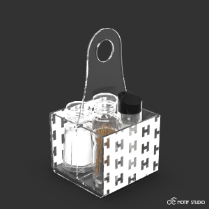 TEMPAT WADAH ALAT PENYIMPAN PENYIMPANAN SIMPAN PERALATAN KOTAK BUMBU SPICE SPICES CONDIMENT CONDIMENTS SAUCE KETCHUP BOTTLE ORGANIZER ORGANISER HOLDER SHELF RACK RAK MASAK DAPUR ESTETIK KEKINIAN ELEGAN MODERN ACRYLIC AKRILIK BENING CLEAR MOTIF PUZZLE 291