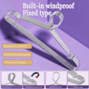 Stainless steel automatic spring hook windproof hanger perforated hanger anti-theft window drying hanger solid bold