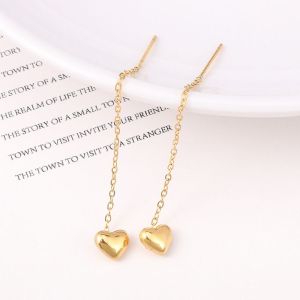 [ Bayar Ditempat ] Anting Wanita Korean Style Titanium Lapis Emas Anti Karat Model Love / Anting Titanium Lapis Emas 18k / Anting Titanium Wanita