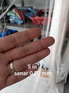 Jaring ikan siap pakai jaring bentang tinggi 1/2 meter panjang 5 meter