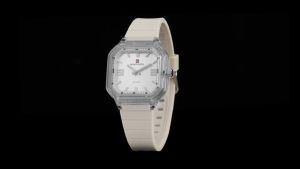 NAVIFORCE Original Womens Square Watch Quartz Movement Luminous Pointer Simple Lightweight Silicone Strap 5ATM Waterproof Womens Lady Casual Fashion Watch NF6108