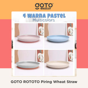 Goto Rototo Set Piring Makan Saji Aesthetic Plate Wheat Straw Jerami