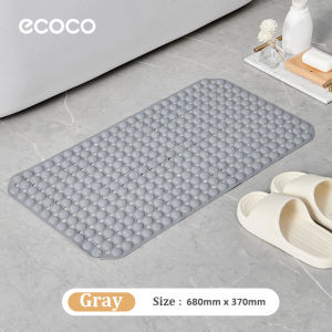 Ecoco PVC Massage Floor Mat for Shower Room Bathroom Floor with Suction Cups Drain Holes Anti-slip