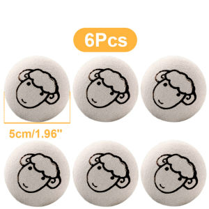 YESPERY 1/3/6PCS Reusable Drying Wool Ball 3/4/5CM Anti-Entanglement Household Drying Clothes Washer Dryer Laundry Drying Ball