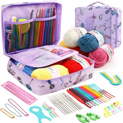🧸JAMESKGOODS🍒 Complete Crochet Starter Kit for Beginners - All-in-One DIY Kit with Yarn Hooks Tools & Instructions for Learning and Making Handmade Gifts 【READY STOCK & LOCAL DELIVERY】