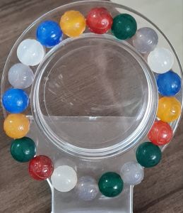 Colourful Agate "Hui Wen Zhu" Bracelet