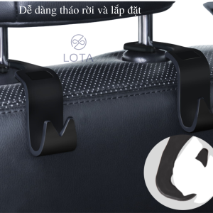 MÓC TREO ĐỒ Ô TÔ SAU GHẾ KIÊM GIÁ ĐỠ ĐIỆN THOẠI móc gắn ghế xe hơi chịu lực 20kg phụ kiện oto LOTA SHOP