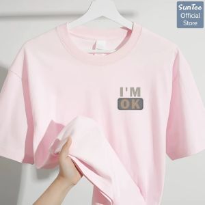 Áo thun nữ form vừa SUNTEE STFV197 phong cách basic in hình 097 vải cotton 250GSM cao cấp thoáng mát