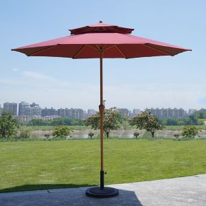Outdoor Umbrella with Stand Heavy Duty Big Umbrella Tent with Stand Detachable Waterproof Heat Insulation Umbrella Thickened Fabric Stall Courtyard Beach Garden Coffee Outdoor Sunshade Umbrella