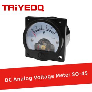 SO45 5V 10V 15V 20V 30V 50V 100V 300V DC Panel DC Voltage Current Meter 45*45mm Round Voltmeter