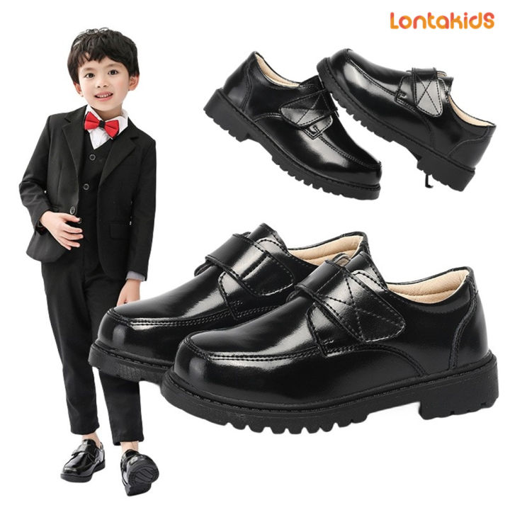 Boys black dress boots best sale