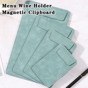 VIVIDI 1pc Suede Menu Wine Holder with Pen Insert PU Leather File Folder Portable A4/A5/A6/A7/B5 ic Clipboard School Office